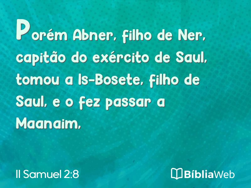 II Samuel 2:8 em imagem para compartilhar