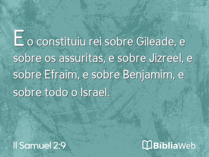 II Samuel 2:9 em imagem para compartilhar