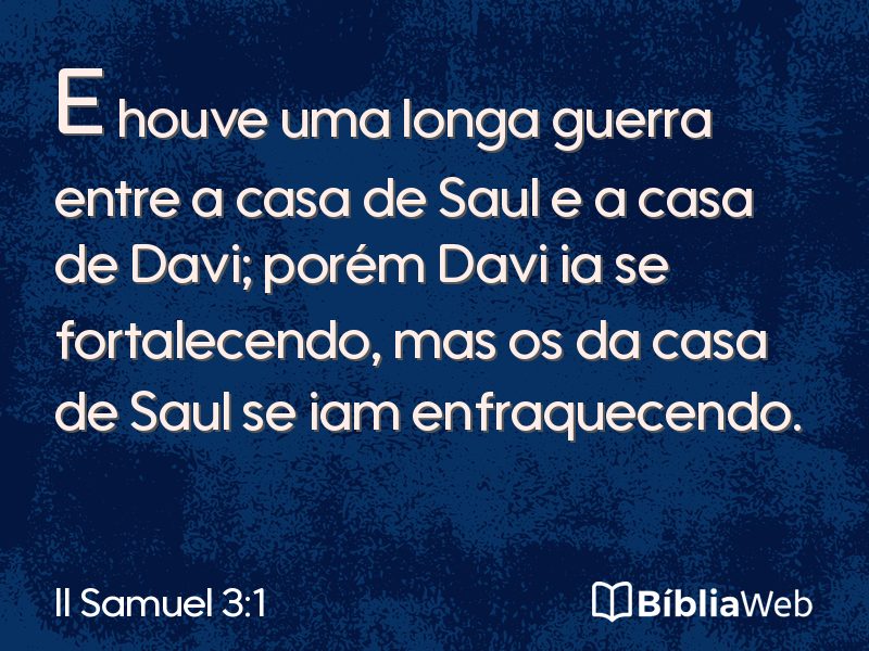 II Samuel 3:1 em imagem para compartilhar