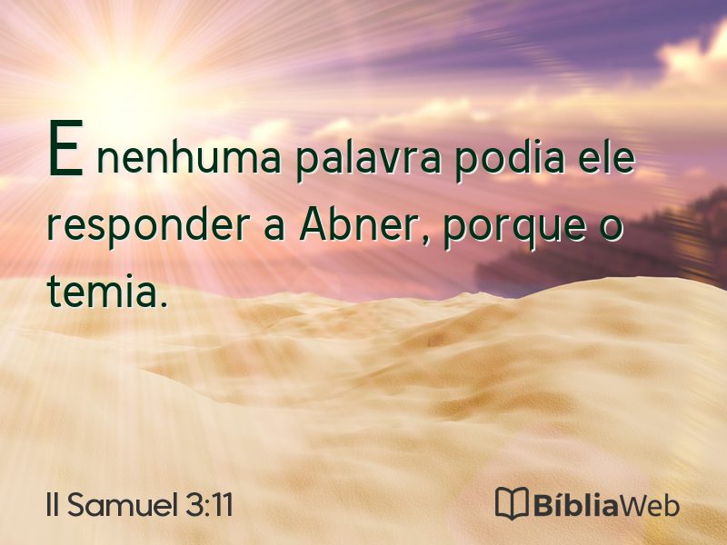II Samuel 3:11 em imagem para compartilhar