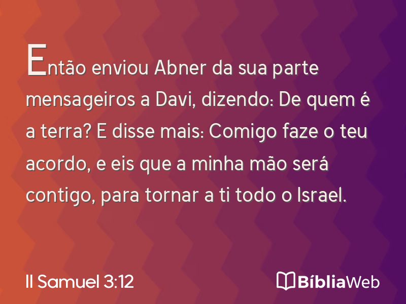 II Samuel 3:12 em imagem para compartilhar