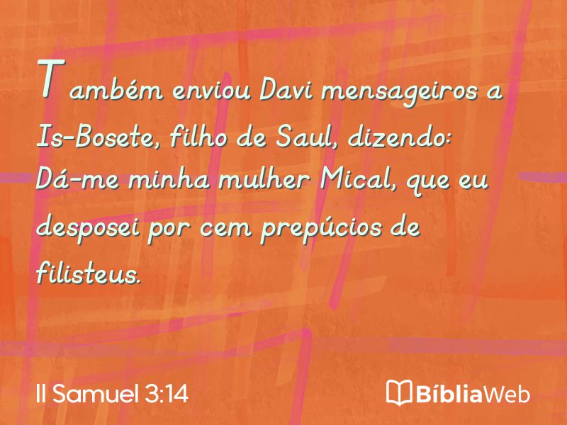 II Samuel 3:14 em imagem para compartilhar