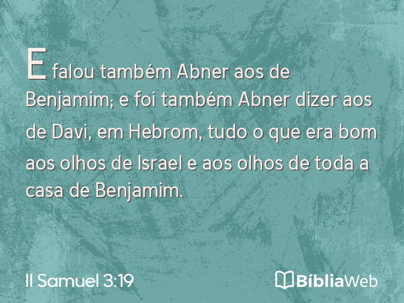 II Samuel 3:19 em imagem para compartilhar