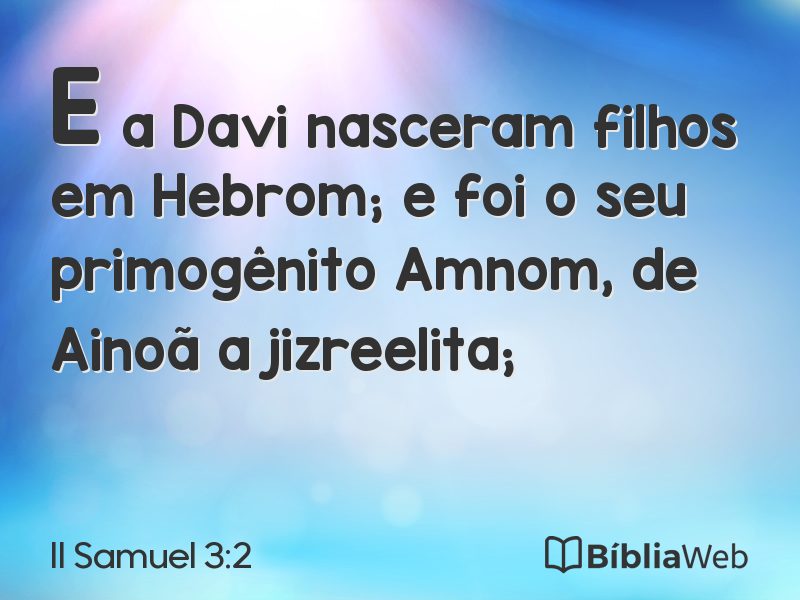 II Samuel 3:2 em imagem para compartilhar