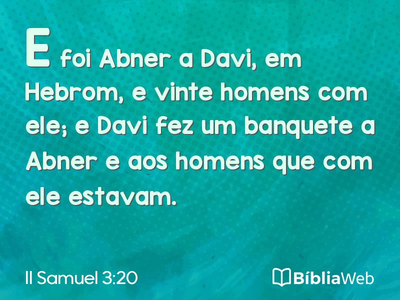 II Samuel 3:20 em imagem para compartilhar