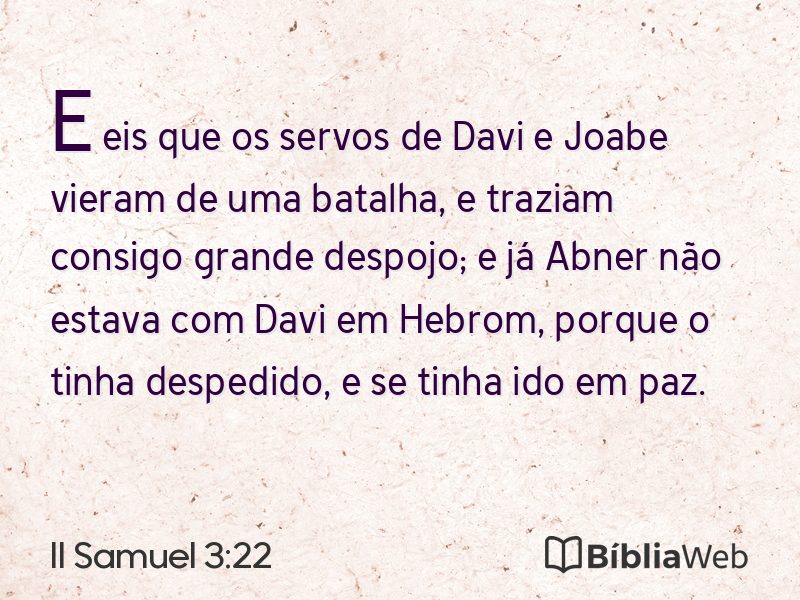 II Samuel 3:22 em imagem para compartilhar