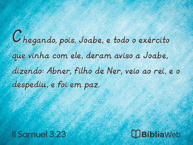 II Samuel 3:23 em imagem para compartilhar