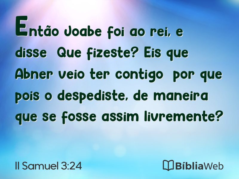 II Samuel 3:24 em imagem para compartilhar
