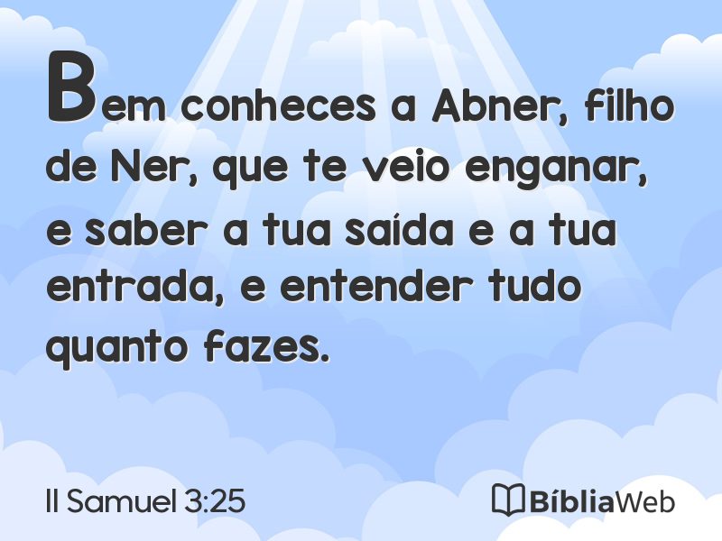 II Samuel 3:25 em imagem para compartilhar