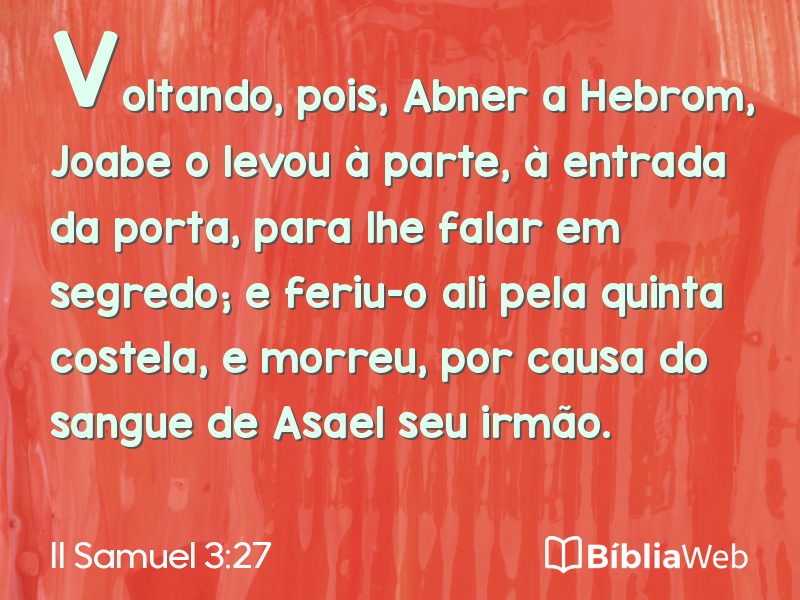 II Samuel 3:27 em imagem para compartilhar
