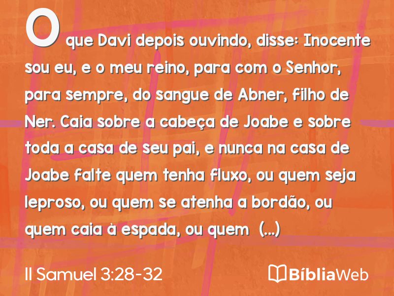 II Samuel 3:28-32 em imagem para compartilhar