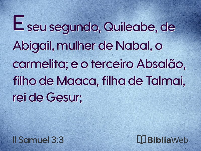II Samuel 3:3 em imagem para compartilhar