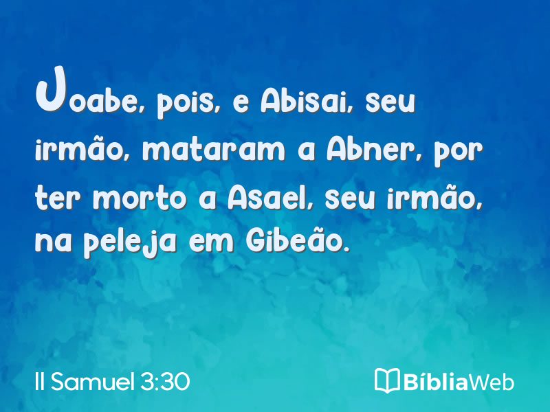 II Samuel 3:30 em imagem para compartilhar