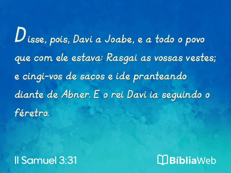 II Samuel 3:31 em imagem para compartilhar