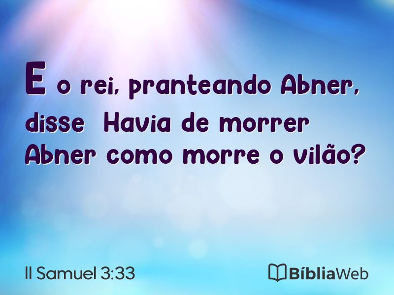 II Samuel 3:33 em imagem para compartilhar