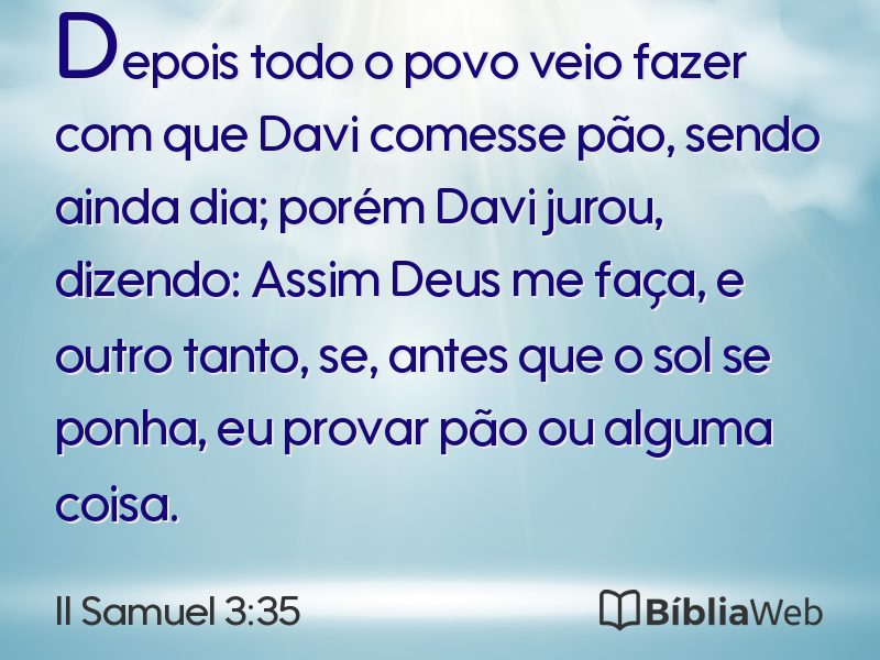 II Samuel 3:35 em imagem para compartilhar
