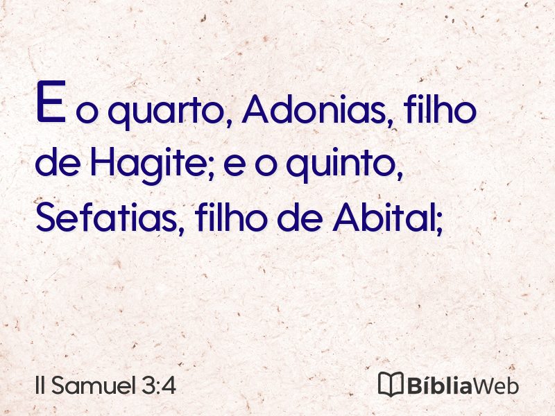 II Samuel 3:4 em imagem para compartilhar