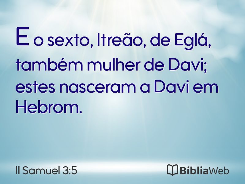 II Samuel 3:5 em imagem para compartilhar