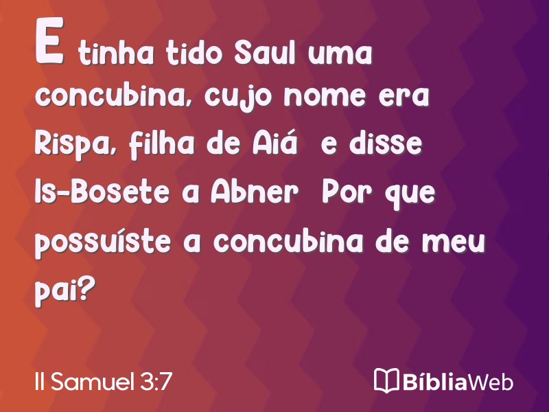 II Samuel 3:7 em imagem para compartilhar