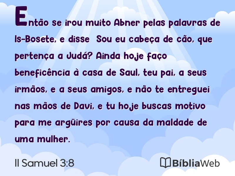 II Samuel 3:8 em imagem para compartilhar