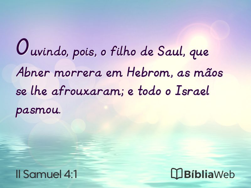 II Samuel 4:1 em imagem para compartilhar