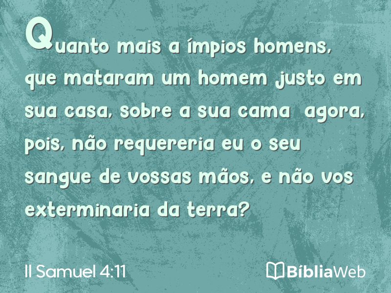II Samuel 4:11 em imagem para compartilhar