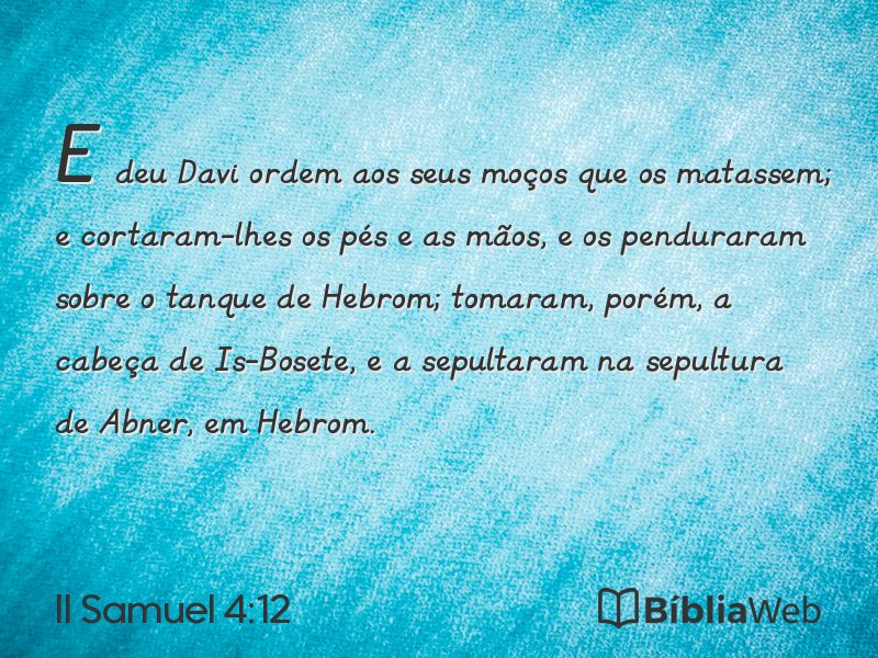 II Samuel 4:12 em imagem para compartilhar