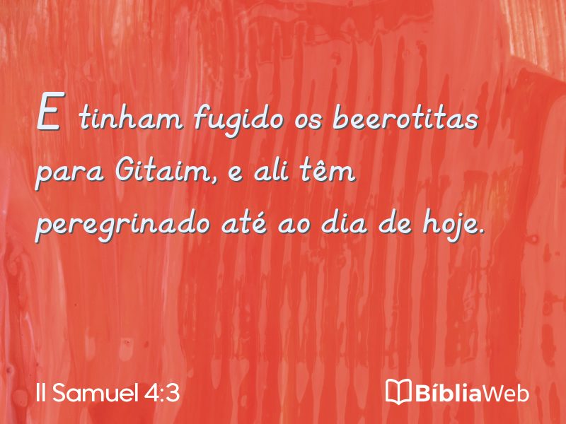 II Samuel 4:3 em imagem para compartilhar