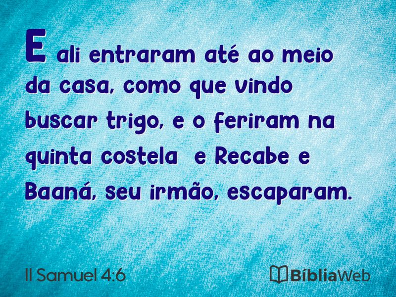 II Samuel 4:6 em imagem para compartilhar
