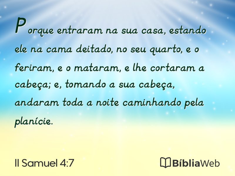 II Samuel 4:7 em imagem para compartilhar