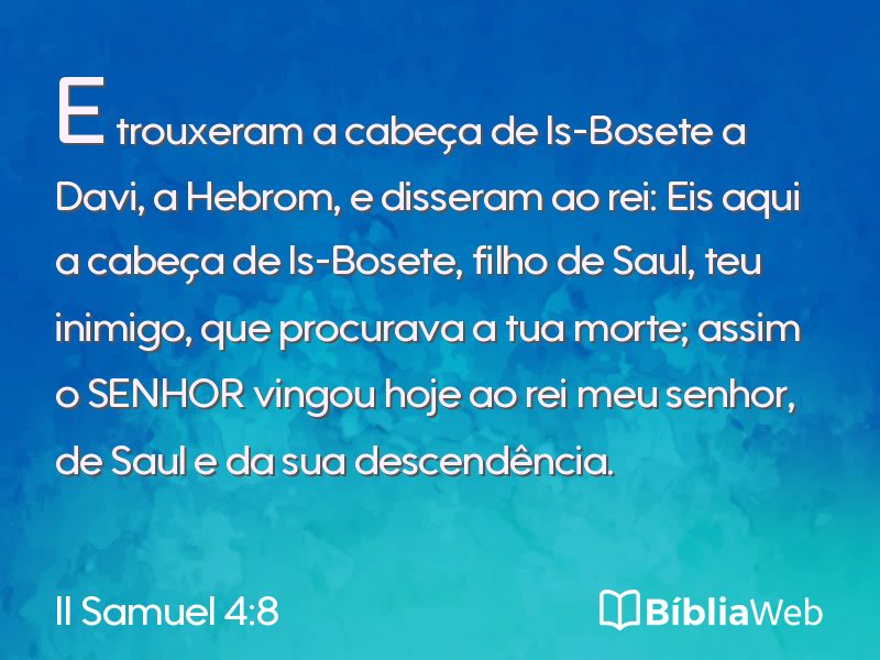 II Samuel 4:8 em imagem para compartilhar