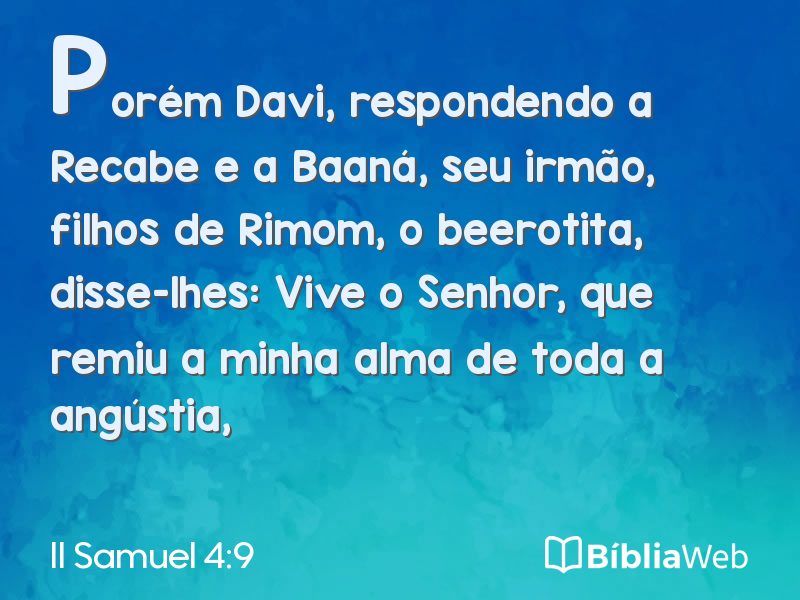 II Samuel 4:9 em imagem para compartilhar