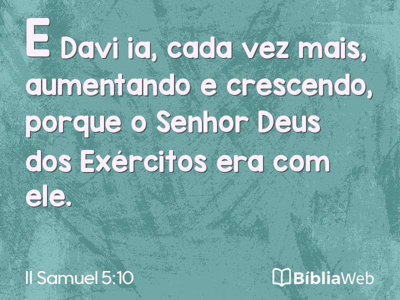 II Samuel 5:10 em imagem para compartilhar
