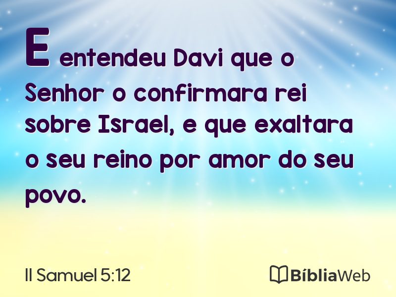 II Samuel 5:12 em imagem para compartilhar