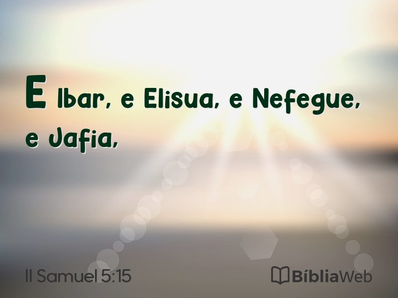 II Samuel 5:15 em imagem para compartilhar