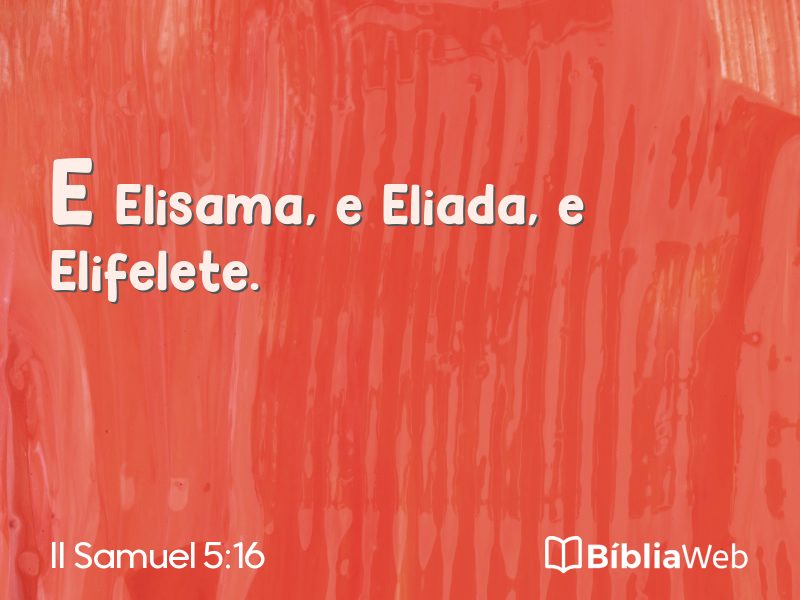 II Samuel 5:16 em imagem para compartilhar