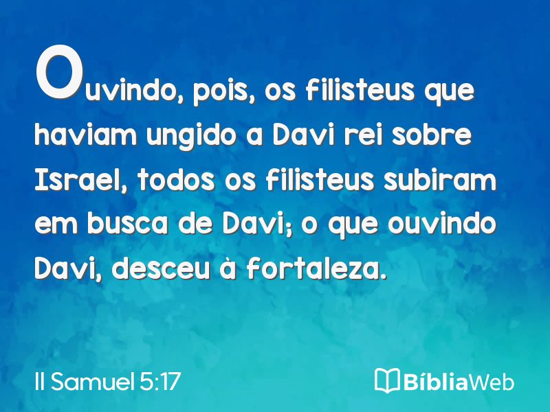 II Samuel 5:17 em imagem para compartilhar
