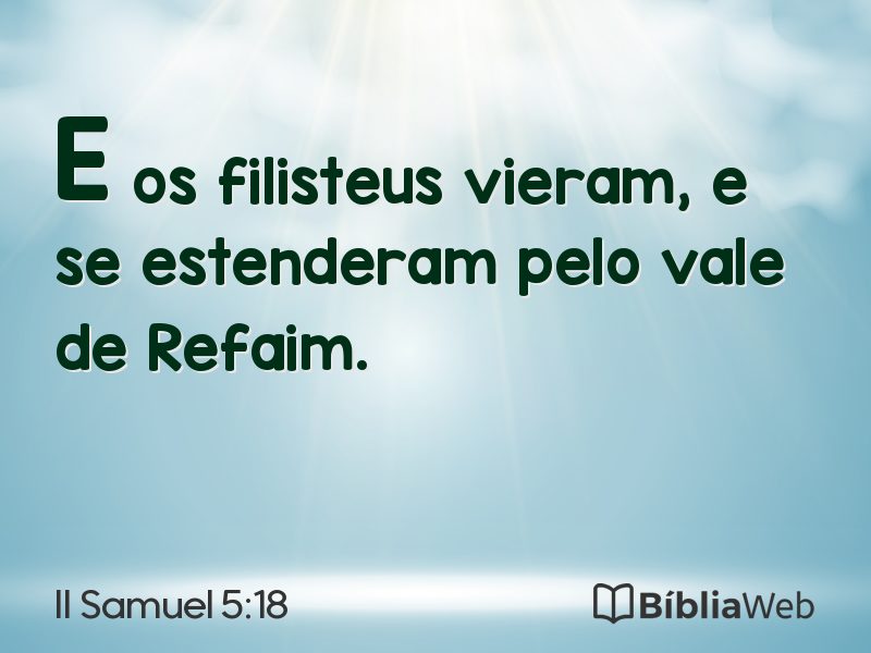 II Samuel 5:18 em imagem para compartilhar