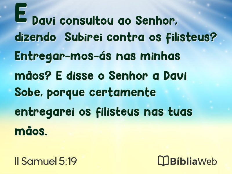 II Samuel 5:19 em imagem para compartilhar