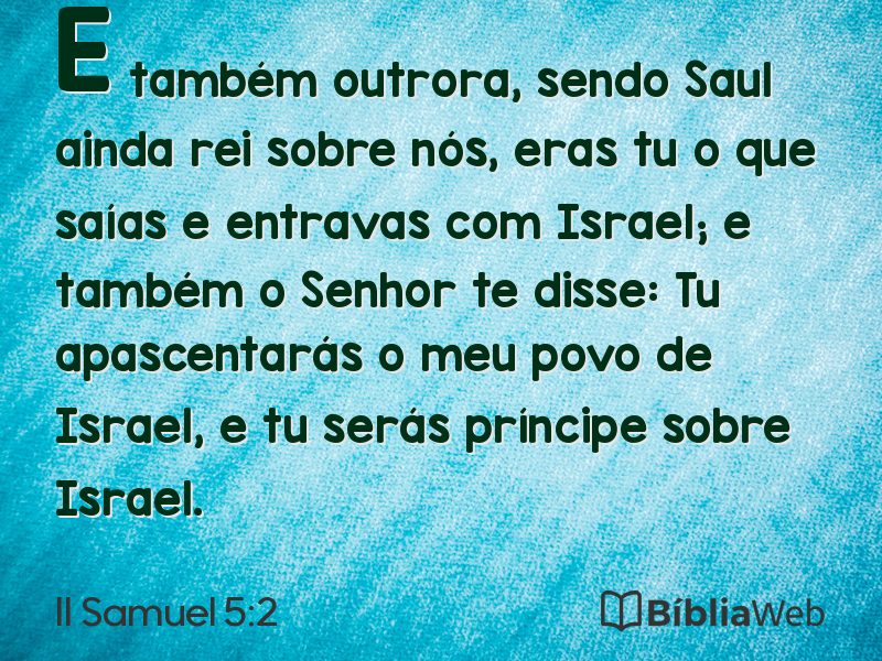 II Samuel 5:2 em imagem para compartilhar