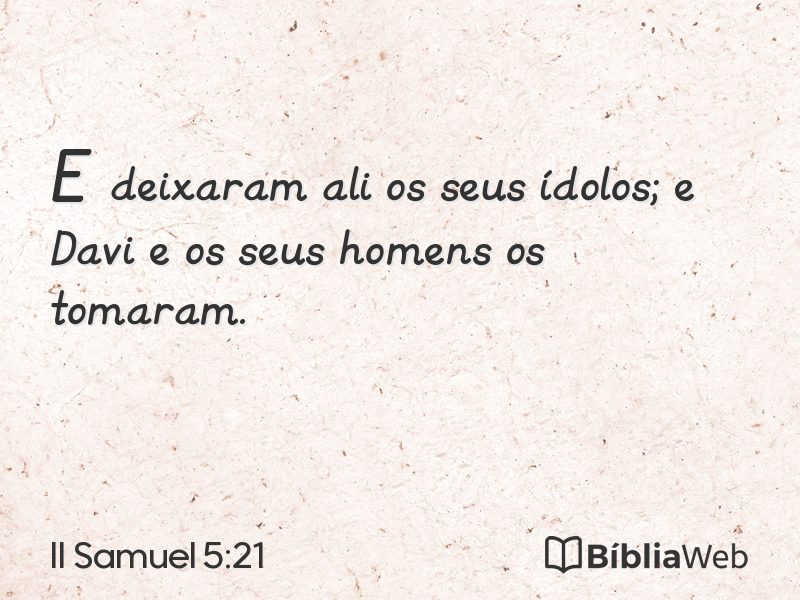 II Samuel 5:21 em imagem para compartilhar