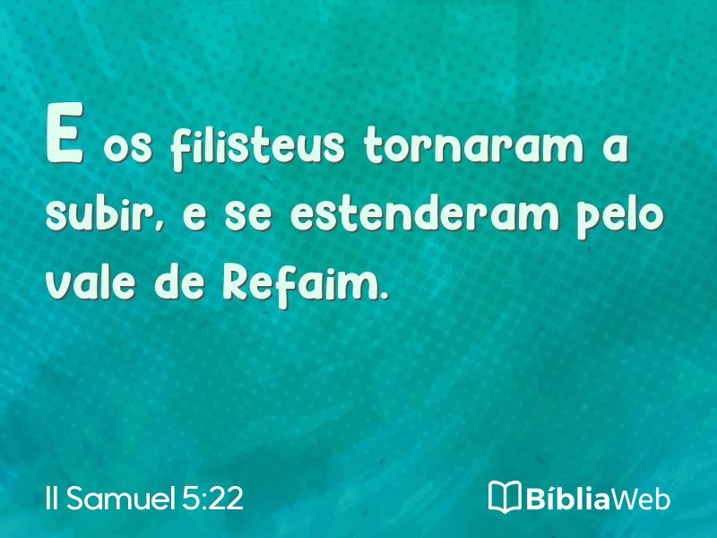II Samuel 5:22 em imagem para compartilhar