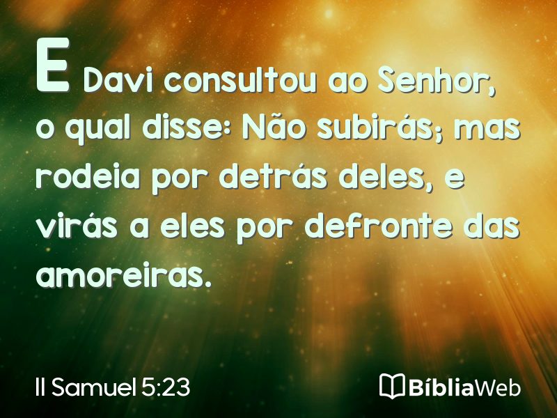 II Samuel 5:23 em imagem para compartilhar
