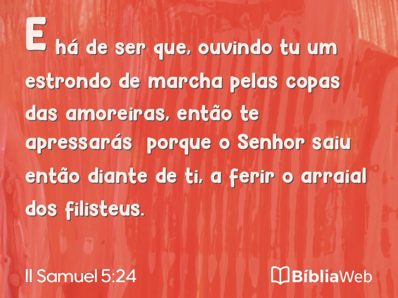 II Samuel 5:24 em imagem para compartilhar