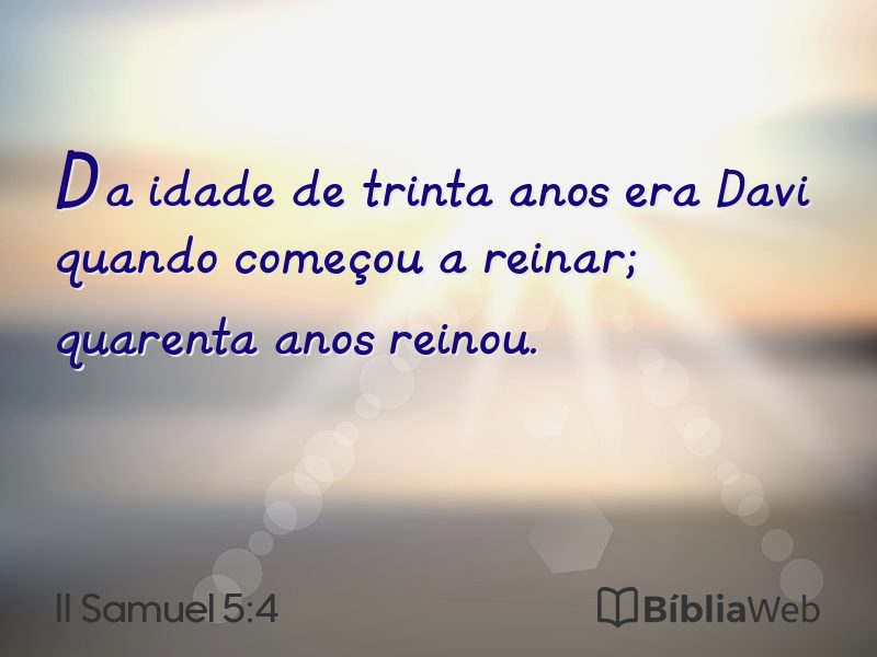 II Samuel 5:4 em imagem para compartilhar