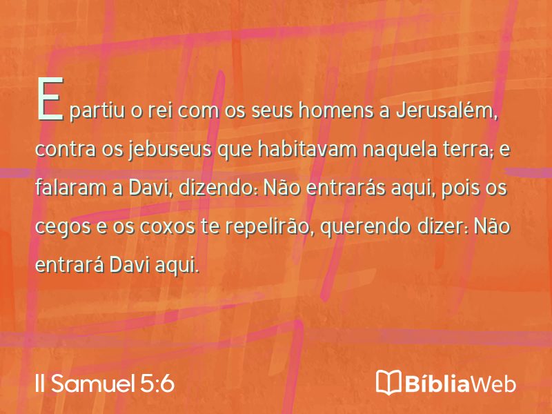 II Samuel 5:6 em imagem para compartilhar