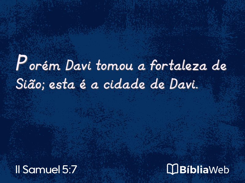 II Samuel 5:7 em imagem para compartilhar