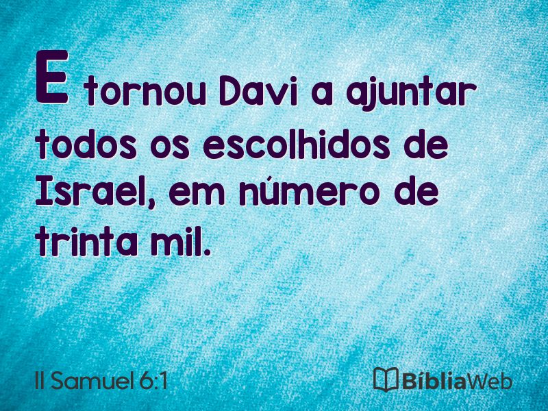 II Samuel 6:1 em imagem para compartilhar