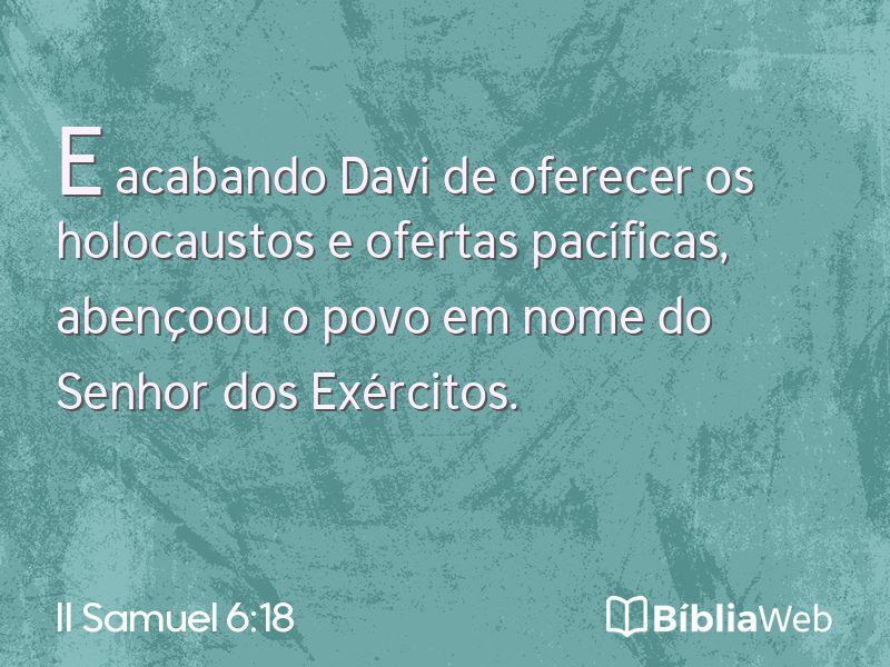 II Samuel 6:18 em imagem para compartilhar