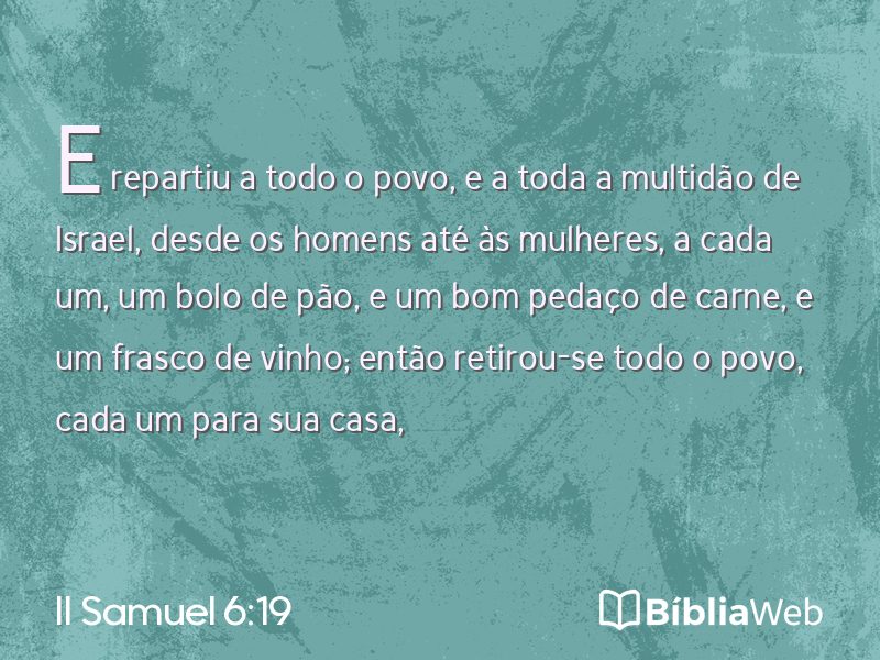 II Samuel 6:19 em imagem para compartilhar